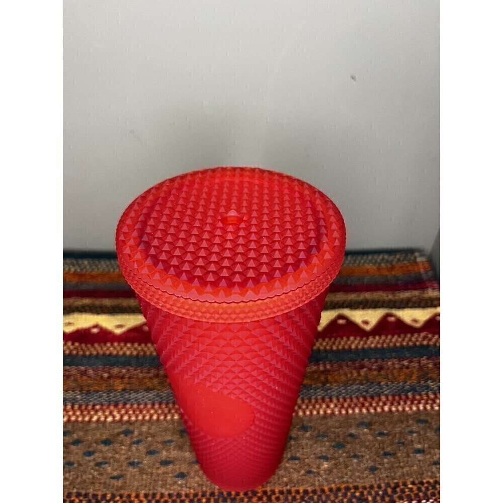Starbucks 2020 Studded Holiday Tumbler, 24oz - Matte Red NO STRAW - Picture 2 of 4